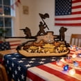 thumbnail image 6 of AZXY 4th of July Decor, Patriotic Tank Wooden Sign with Soldiers & American Flag, Layered Veteran Tribute Art for Independence Day & Memorial Day Home Display, 6 of 6