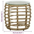 thumbnail image 2 of vidaXL 3 Piece Bistro Set Poly Rattan Oak, 48583, 2 of 7