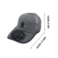thumbnail image 3 of BingTong Mesh Baseball Cap With Built-in Cooling Fan,USB Rechargeable & Solar Powered Wide Brim Sun Hat,Breathable Outdoor Cooling Hat For Fishing,Hiking,Camping,Gardening Dark Gray, 3 of 5
