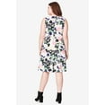 thumbnail image 2 of ellos Women's Plus Size Fit And Flare Knit Dress - 4X, Multi Floral, 2 of 6