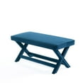 thumbnail image 6 of Manhattan Comfort Abigail Double Ottoman Bench with Solid Wood Frame in Blue, 6 of 11
