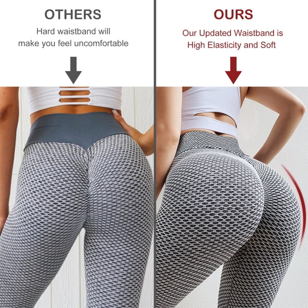 HappyGo TIK Tok Leggings Women Butt Lifting Workout Tights Plus Size Sports  High Waist Yoga Pants X-Large