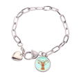 thumbnail image 1 of Christmas Snowflake Star bombilla Deer Festival Pulsera de cadena de corazón joyería encanto moda, 1 of 3