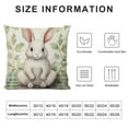 thumbnail image 5 of JEUXUS Pillow Covers Buffalo Plaid Rabbit Eucalyptus Leaves Home Decor for Couch Sofa, 5 of 5