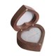 thumbnail image 1 of Joyero de madera de nogal con forma de corazón para guardar anillos con relleno de terciopelo, superficie lisa y pulida, ideal para bodas, propuestas y anillos., 1 of 8