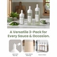 thumbnail image 2 of Three Packs Plastic Sauce And Condiment Squeeze Bottles With Lid Ideal For Kitchen Storage Easy To Use Versatile Dispenser Set, 2 of 7