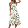 thumbnail image 6 of Blczomt Casual Dresses Women Floral Summer Tank Dress Flowy Midi Sleeveless 2025 Green Womens Fashion 2025, 6 of 8