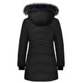 thumbnail image 4 of ZSHOW Women's Warm Puffer Jacket Windproof Puffer Jacket with Hood Mid-Length Parka Black S, 4 of 10