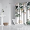 thumbnail image 3 of Waterproof Watercolor Plant Shower Curtain 72x84 Inch Leaves with Floral Polyester Unique Shower Curtain for Bathroom Hotel Home Decor with 12 Plastic Hooks, 3 of 5