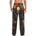 thumbnail image 7 of Salouo Vibrant Skull Soldier Print Pajama Pants for Men, Lounge Pants Elastic Waistband Casual Men's sleepwear Loungewear Sleep Pajama Pant -Small, 7 of 7