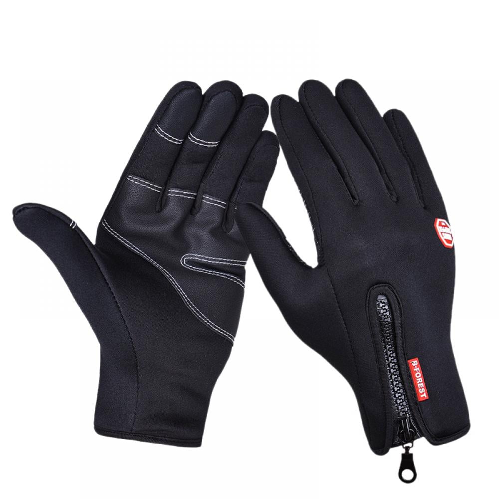 New Cycling Racing Ski Bicycle Touch Screen Full Finger Gloves Bike Road Black 