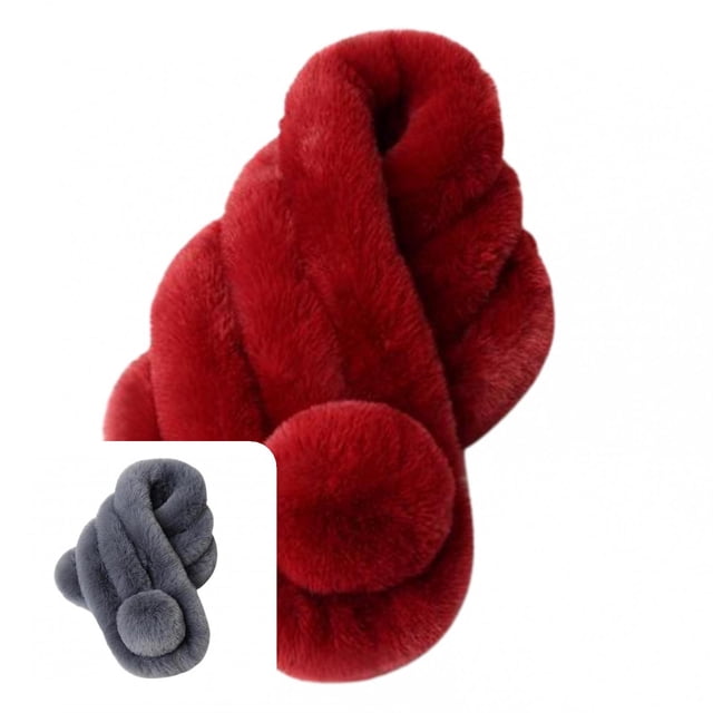 Women Scarf Solid Color Thick Autumn Winter Exquisite Korean Style Scarf for Outdoor