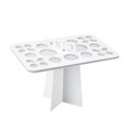 thumbnail image 1 of FELTECHELECTR 1 soporte para brochas de maquillaje con 26 agujeros, expositor de brochas para uñas y secado (blanco), 1 of 6