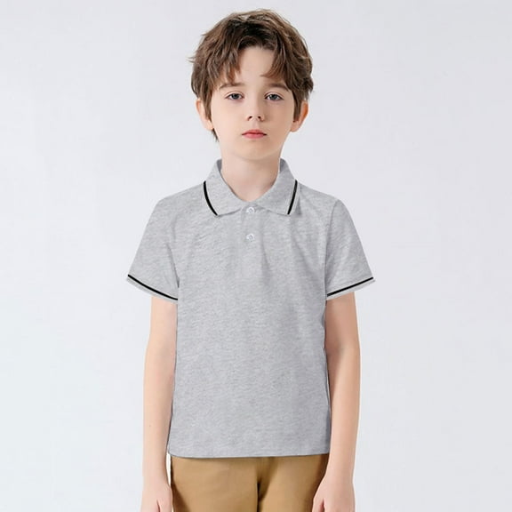 Kids Boy Shirt Boys Polo Shirt Short Sleeve Polo Rugby Shirt 9-10 Years