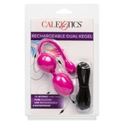 California Exotic Novelties Rechargeable 12-Function Silicone Dual Kegel Ball - Pink