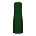 thumbnail image 4 of Homenesgenics Summer Dresses for Women under $10 Plus Size Women's Sleeveless And Linen Round Neck Solid Color Long Dress With Pocket Green S, 4 of 5