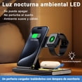 thumbnail image 2 of Cargador Inalámbrico 3 en 1 15W, Soporte de Carga Inalámbrico Portátil, Estación de Carga Inalámbrica con Cable USB-C, Compatible con iPhone 17/16/15/14/13, AirPods, Apple Watch Ultra/SE/Series 10, 2 of 13