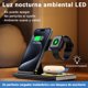 thumbnail image 2 of Cargador Inalámbrico 3 en 1 15W, Soporte de Carga Inalámbrico Portátil, Estación de Carga Inalámbrica con Cable USB-C, Compatible con iPhone 17/16/15/14/13, AirPods, Apple Watch Ultra/SE/Series 10, 2 of 13