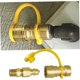 thumbnail image 2 of Propane Quick Connects Brass 3/8 Inch Natural Propane Gas Grill Hose Connector Set Grill Hoses & Regulators (Gold) (1 pc), 2 of 5