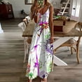 thumbnail image 1 of Qiopertar Robe d'Été Imprimée Décontractée Sans Manches Col en V pour Femmes en Solde Livraison Gratuite à Moins de 5$ jusqu'à 90 % de Réduction, 1 of 5