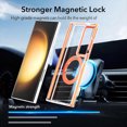 thumbnail image 2 of Clear Magnetic Case for Samsung Galaxy S24+ Plus, Compatible with Magsafe Anti-Scratch Not-Yellowing Shockproof Bumper Minimalist Back Cover for Women Men, Orange, 2 of 5