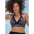 thumbnail image 3 of Swimsuits for All Women's Loop Strap Halter Bikini Top, 3 of 5