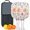 White-1, variant on Pickleball Paddles Set Of 2, Fiberglass Surface, Spring Flowers Floral Print, 4 Balls & Bag