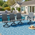 thumbnail image 6 of Suncrown Metal Outdoor Dining Chairs -Set of 4, Gray, 6 of 7