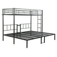thumbnail image 5 of Harper & Bright Designs Twin Size Metal Bunk Bed with Ladder and Guardrail, Twin Over Twin Over Twin Triple Bunk Bed Frame for Bedroom, Black, 5 of 16