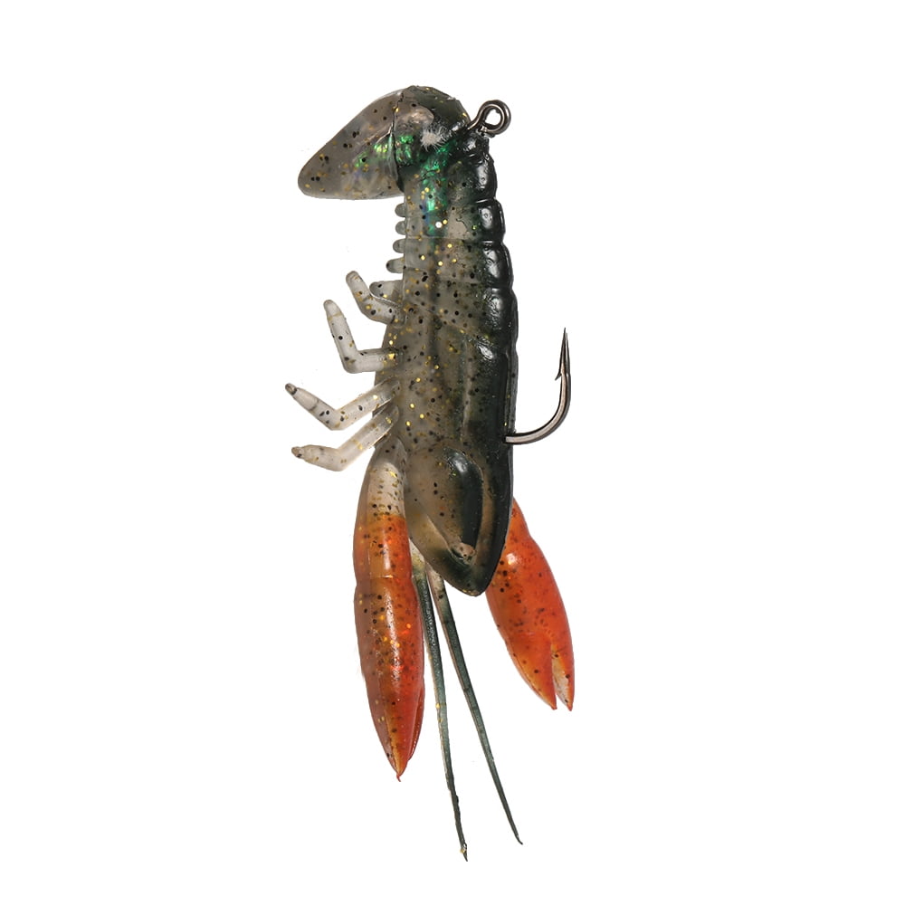 Lixada Soft Fishing Lure Crawfish Bait Shrimp Lobster Claw Artificial Lure Swimbait 8cm/14g 
