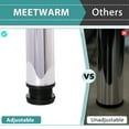 thumbnail image 3 of MEETWARM 28 Inch Tall Height Adjustable Metal Office Table Legs, 50mm Diameter, Kitchen Dinner Desk Furniture Leg Set, Set of 4 (Chrome), 3 of 7