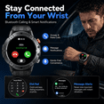 thumbnail image 2 of Cillso Military Smart Watch for Men, Bluetooth Calling Smartwatch with 1.52" HD Round Display, Fitness Tracker Watch with 100+ Sports Modes, Daily Activity & Sleep Tracking for Android iOS, 2 of 7