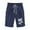 Navy, variant on YUGYXL Womens Summer Print Bermuda Pants Elastic Waist Short Pants with Pockets Office Half Length Pants Black XXL