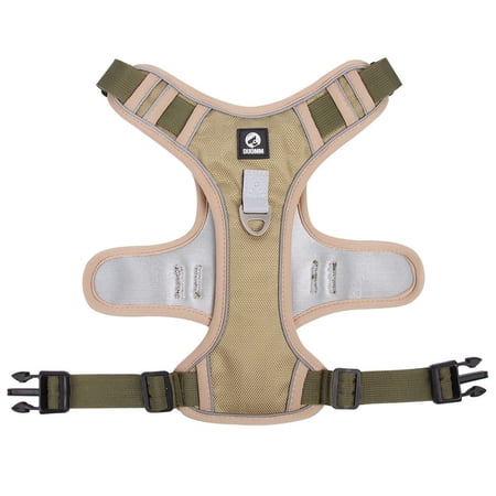Adjustable Safety Easy Control No Pull Outdoor Walking Pet Vest Dog accessories Big Dog Harness For Large Dogs KHAKI S