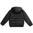 thumbnail image 3 of Boys Winter Puffer Jacket Kids Hooded Quilted Coat Warm Lightweight Water-Resistant with Pockets Black 3-12 Years, 3 of 7