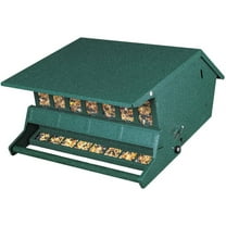 WoodLink Squirrel Proof Bird Feeder, Adjustable Weight,  Steel Body - Holds 9 Lbs - Green