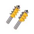 thumbnail image 3 of Maoww 1/2" Shank Triple Bead Triple Flute 2 Molding Router Bits Woodworking Cutter, 3 of 9