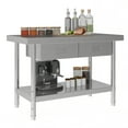 thumbnail image 2 of Uforic 60" x 24" Stainless Steel Table with 2 Drawers, Adjustable Storage Shelf, Paper Towel Holder, NSF Work Table for Restaurant, Garage, Patio, 2 of 9