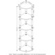 thumbnail image 3 of 5 Tier Corner Display Rack Multipurpose Shelving Unit, Dark Cherry/Black, 3 of 6