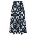thumbnail image 5 of Ruimatai Women's A-Line Skirt Leaf Print Elastic Waist Flowy Casual Summer Skirt Comfortable Polyester Leisure Half Length Skirt for Ladies, 5 of 5