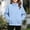 Light Blue, variant on Kids Stand Collar Zip-Up Jacket Fleece Lined Pullover with Thumb Hole Cuff Yellow 14-15Years