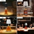 thumbnail image 4 of Wireless Bottle Lamp,Wireless Liquor Bottle Lamps Shade for Any Bottle,Rechargeable 3 Color Stepless Dimming LED Wine Lights,Touch Control Desk Kit for bar & Restaurant - Blue, 4 of 10
