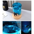 thumbnail image 2 of WISQGOO Handmade Home Decorative Bedside Lamps, Ocean Night Lights, Ocean Lamps, Cylinder Resin Lamps, Office Decorations (Whale Shark), 2 of 4