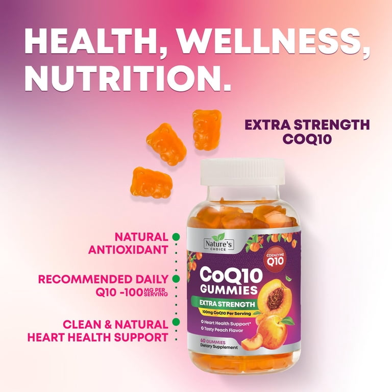 Nature's Choice CoQ10 Gummies for Adults, 60ct, 100mg - Walmart.com