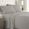 thumbnail image 2 of Evon 600TC 100% Egyptian Cotton Silver Grey Color Queen Size with 15" Inch Deep Pocket 4-Piece Piping Sheet set, 2 of 5