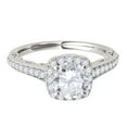 thumbnail image 2 of Aonejewelry 1 Ct Halo Round Diamond Engagement Ring In 14k White Gold, 2 of 4