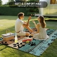 thumbnail image 5 of Fsddascl Teal Brown Farmhouse Outdoor Rug for Patio/Deck/Porch, Non-Slip Large Area Rug 6 x 9 Ft, Black Dog Paw Vintage Indoor Outdoor Rugs Washable Area Rugs, Reversible Camping Rug Carpet Runner, 5 of 5