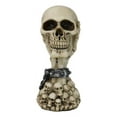 thumbnail image 4 of Shackled Skeleton Hand Holding Skull with LED Eyes With Morphing Skulls Figurine, 4 of 10