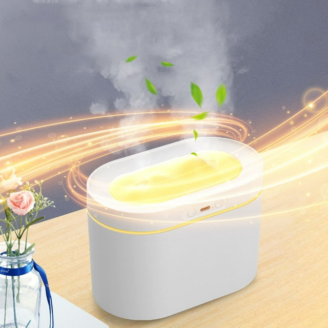 Humidificador de sobremesa de 800 ml con doble boquilla y difusor de aromas USB • Duración de 12 horas • Batería de 2000mAh • Luz LED de colores • Apagado automático