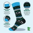 thumbnail image 6 of BambooMN Men's Colorful Cotton Design Novelty Dress Socks - Color 2 (4 Pairs) - 4 Pairs, 6 of 7